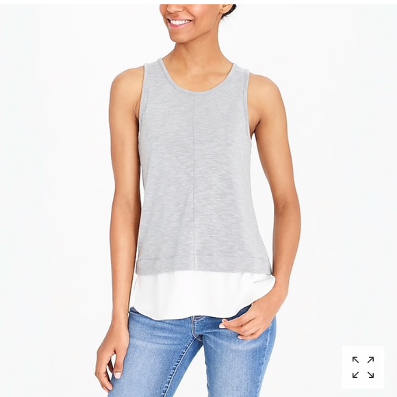 JCrew navy blue drapey tank top with silky hem - Picture 2 of 9